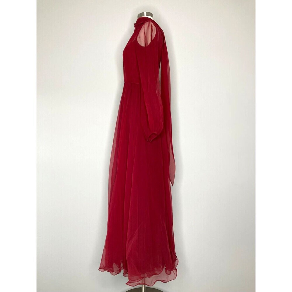 Lillie Rubin Dress Vest Set Vintage Red Long Sleeve Chiffon Hocus Pocus - Picture 11 of 16